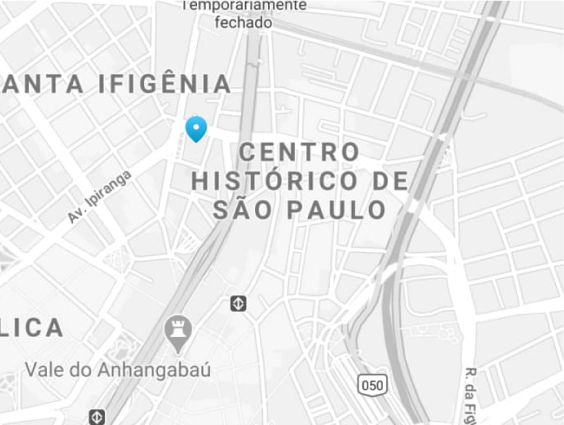 Localização da loja de São Paulo